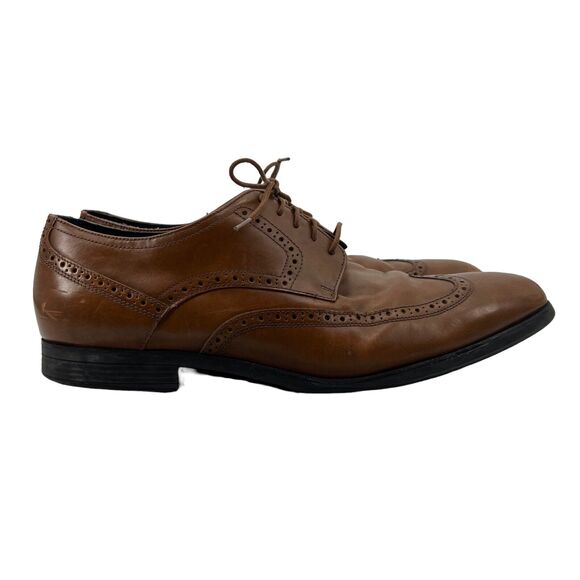 Cole Haan Dress Shoes Mens 13 British Tan Montgomery Wing Oxford Lace Up C20237 - Picture 1 of 12